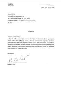Certificado de R Celier